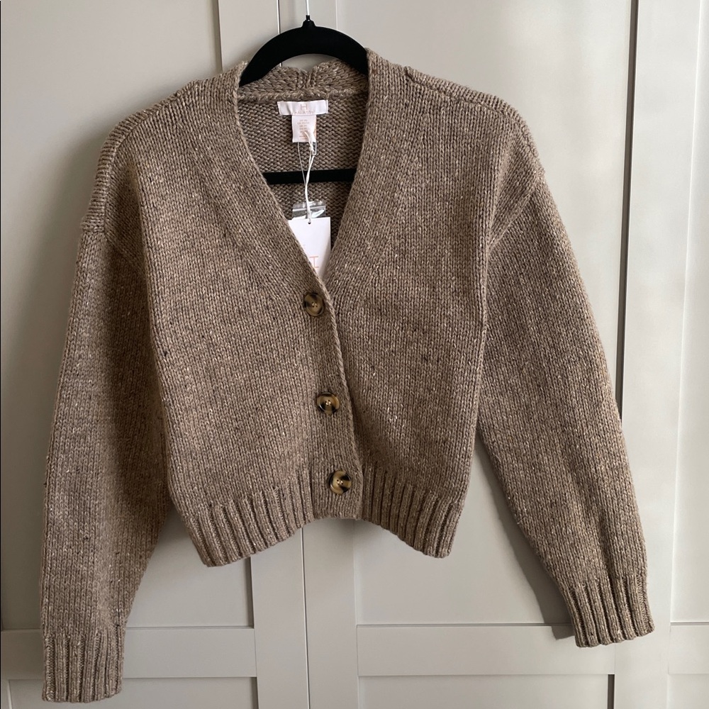 Halston Knit Cropped Cardigan
